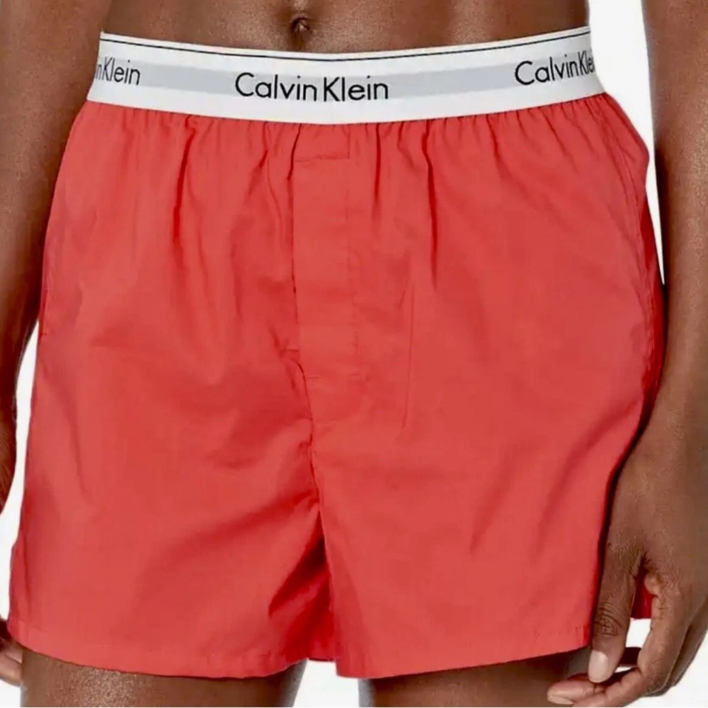 Calvin Klein Modern Cotton Valentine's Day Tomato Red Sleep Shorts Medium